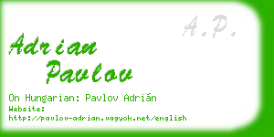 adrian pavlov business card
